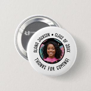 Custom Graduation Photo Thank You Favour 2 Inch Round Button