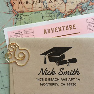 Custom Graduation Return Address  Self-inking Stamp