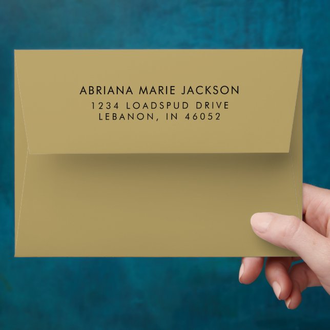 Custom Graduation School Mascot Gold Envelope (Hand)