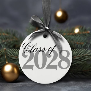 Custom Graduation   Simple Grad Year and Name Ceramic Ornament