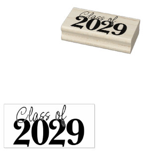 Custom Graduation Simple Grad Year and Name Rubber Stamp