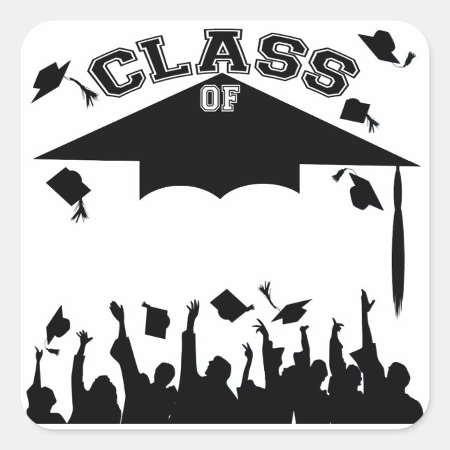 Custom Graduation Square Sticker (Front)