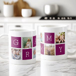 Custom Grammy Photo Collage Coffee Mug<br><div class="desc">Create a sweet keepsake for grandma with this simple design that features six of your favorite Instagram photos,  arranged in a collage layout with alternating squares in rich plum purple,  spelling out "Grammy." Personalize with favorite photos of her grandchildren for a treasured gift for Grammy.</div>