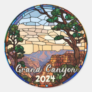 Custom Grand Canyon  Classic Round Sticker