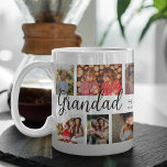 Custom Grandad 12 Photo Collage Coffee Mug<br><div class="desc">Discover our photo-centric coffee or tea mug, an ideal gift for all the Grandfathers in your life. Perfect for birthdays or Father's Day, this mug allows you to feature 12 photos as a sentimental keepsake. Emblazoned with a cheerful 'Happy Birthday' text, you have the flexibility to change or delete the...</div>