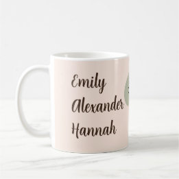 Custom Grandchildren Names Minimal Floral line art Coffee Mug