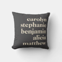 Custom Grandchildren Names Stylish Black Grey