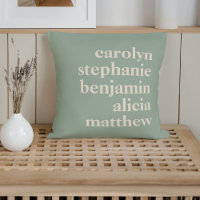 Custom Grandchildren Names Stylish Rustic Sage 