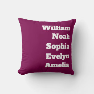 Custom Grandchildren Names  Throw Pillow