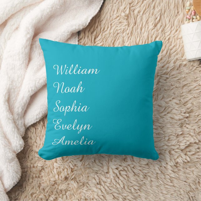 Custom Grandchildren Names  Throw Pillow (Blanket)