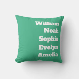 Custom Grandchildren Names Throw Pillow