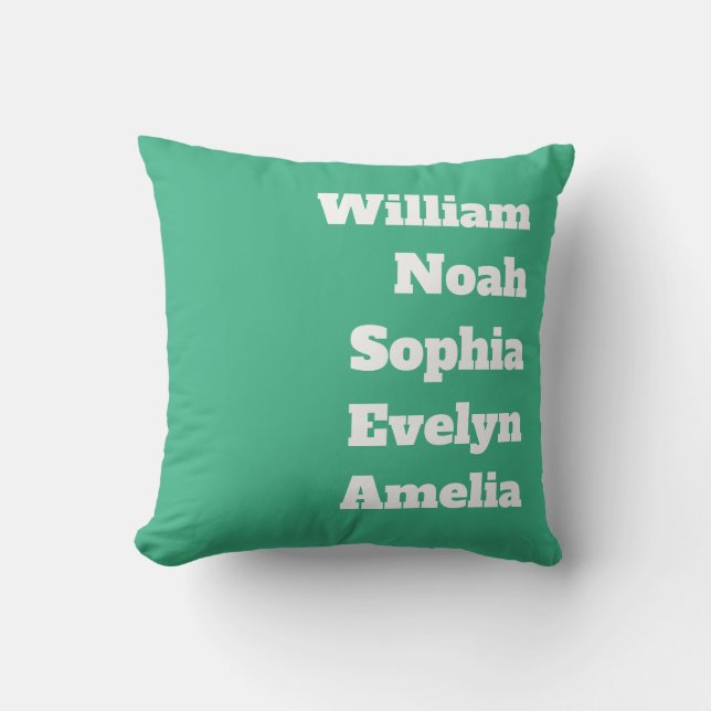 Custom Grandchildren Names  Throw Pillow (Front)