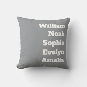 Custom Grandchildren Names Throw Pillow