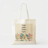 Custom Grandchildren Names wildflowers