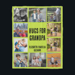 Custom Grandfather 10 Photo Collage Gift from Kids Fleece Blanket<br><div class="desc">Make Grandpa’s heart full with this 10-photo custom blanket, featuring a collage of cherished memories and a custom message. It’s the perfect way to honour him for Christmas, birthdays, or any family milestone. Upload ten of your favourite images — from baby photos to celebrations — and personalize it with a...</div>