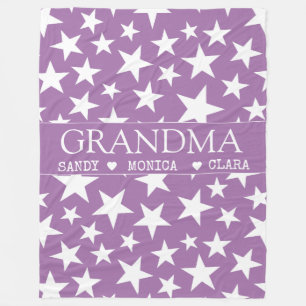 Custom grandma blanket with grandkids names