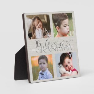 Custom Grandma Grandchildren Photos Plaque