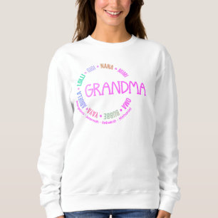 Custom GRANDMA Nana Mimi Gigi Mother's Day Pastel Sweatshirt