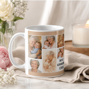 Custom Grandma Photo Collage Grandparents Day Coffee Mug