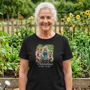 Custom Grandma Photo Memory Gift Personalized T-Shirt