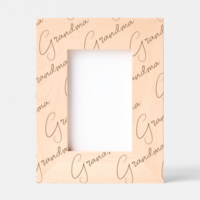 Custom Grandma Picture Frame, Portrait, Granny Etched Frames (Front)