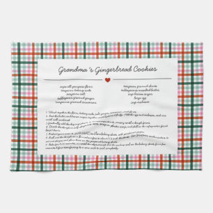 Custom Grandma Recipe Keepsake Christmas Kitchen Towel
