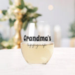 Custom Grandma's Sippy Cup Stemless Wine Glass<br><div class="desc">custom Grandma's Sippy Cup wine glass</div>