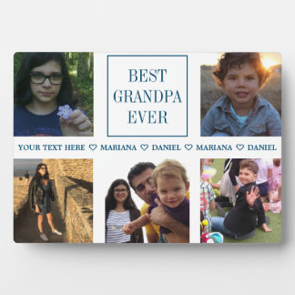 Custom Grandpa Father's Day Photo Collage Plaque