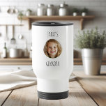 "Custom Grandpa | Personalized Photo Travel Mug" Travel Mug<br><div class="desc">Show your grandpa how much he means to you with this custom photo travel mug! Featuring a special space for your favourite photo and a sleek, minimalist design, this travel mug is both practical and heartfelt. Personalize it with a message, name, or title to make it uniquely his. Perfect for...</div>
