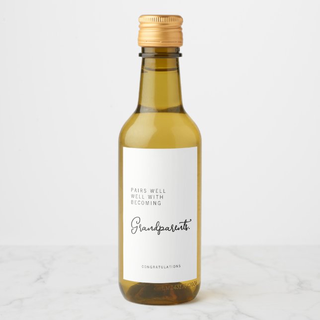 Custom Grandparent Gift Wine Label (Front)
