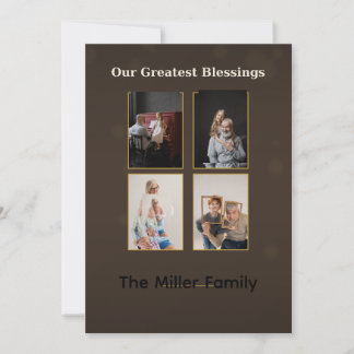 Custom Grandparents Photo Collage Christmas Holiday Card