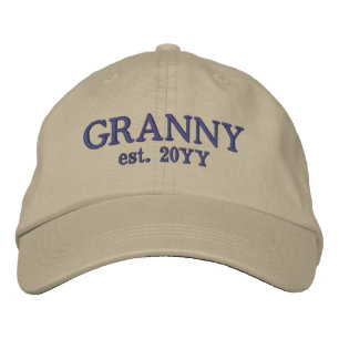 Custom Granny Est. Gifts for Grandma Embroidered Hat