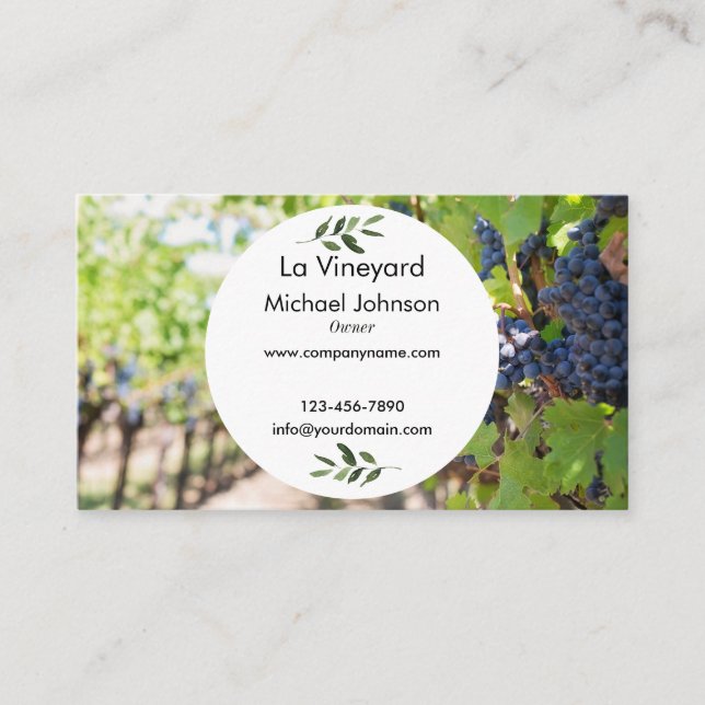 Custom Grape Fruit Personalized Business Card (Front)