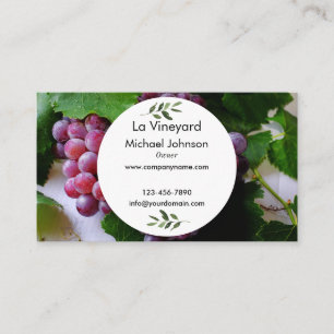 Custom Grape Fruit Personalized Business Card