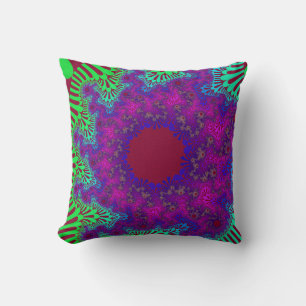 Custom Grape Splash Sunburst Throw Pillow