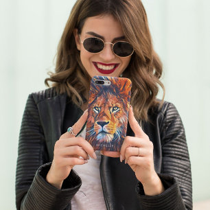 Custom Graphic Watercolor Majestic Lion  iPhone 13 Pro Case