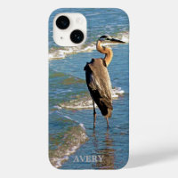 Custom Great Blue Heron Florida Gulf Waters Name