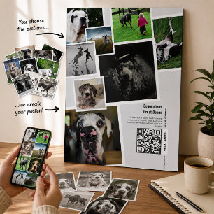 Custom Great Dane Photo Collage Poster