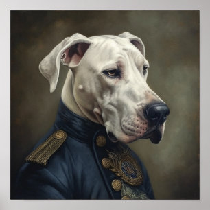 Custom Great Dane Regal Officer Pet Art Poster