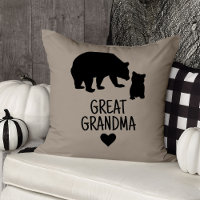 Custom Great Grandma Gift Grandkid Bear Greige