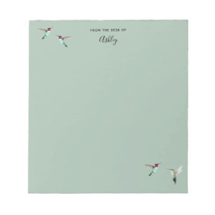 Custom Green Anna's Hummingbirds Notepad