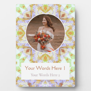 Custom Green Brown Star Wedding Marriage Gift Plaque