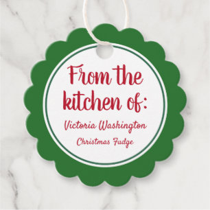Custom Green Christmas Kitchen Holiday Gift Tags