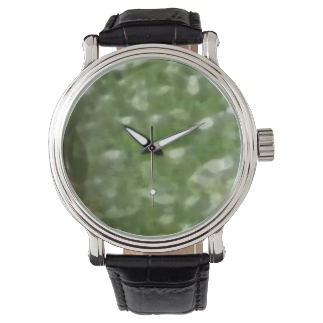 Custom Green Clock Watch (Front)