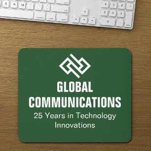 Custom Green Cyber Technology Computer Company Mouse Pad