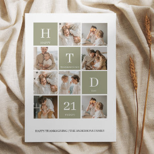 Custom Green Family Photo Collage   Thanksgiving