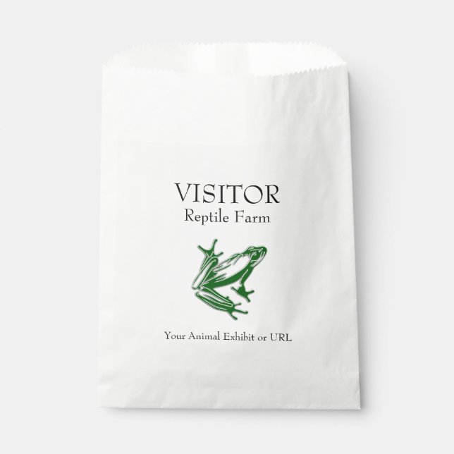 Custom Green Frog Favour Bag (Front)