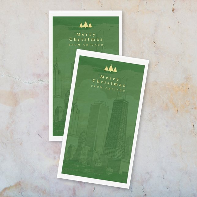 Custom Green Gold Paper Napkins (Custom Green Gold Paper Napkins)