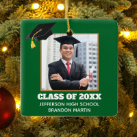 Custom Green Graduation Senior Portrait Photo 2025