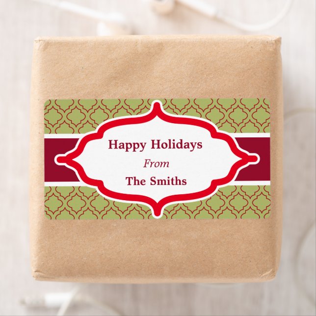 Custom Green Holiday Labels (Insitu)